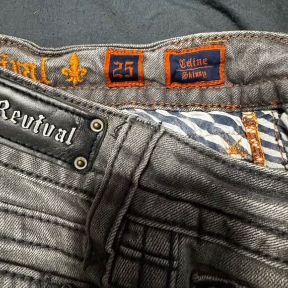 Rock Revival Jeans Size 25- Celine Skinny- Long Inseam - Picture 4 of 7